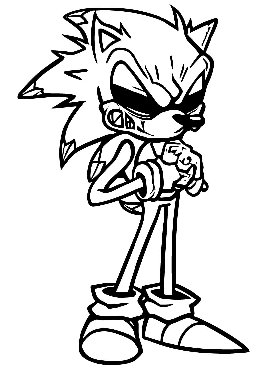 Sonic Exe Boyama Sayfaları