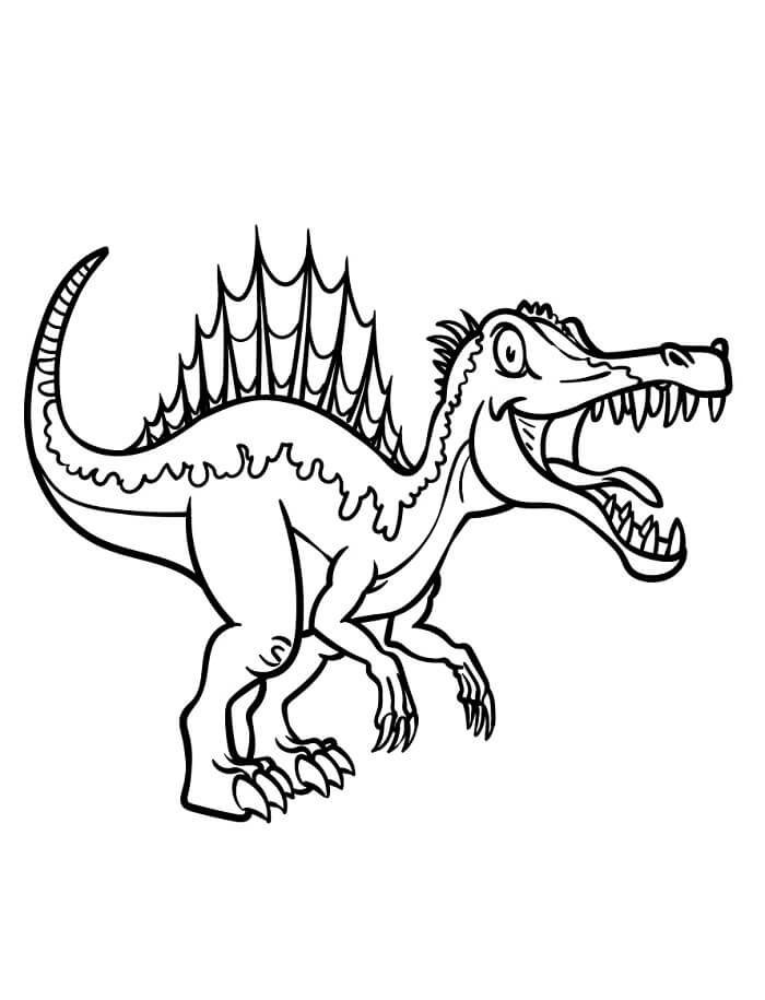 Yazdırılabilir Spinosaurus Görseli Boyama Sayfası