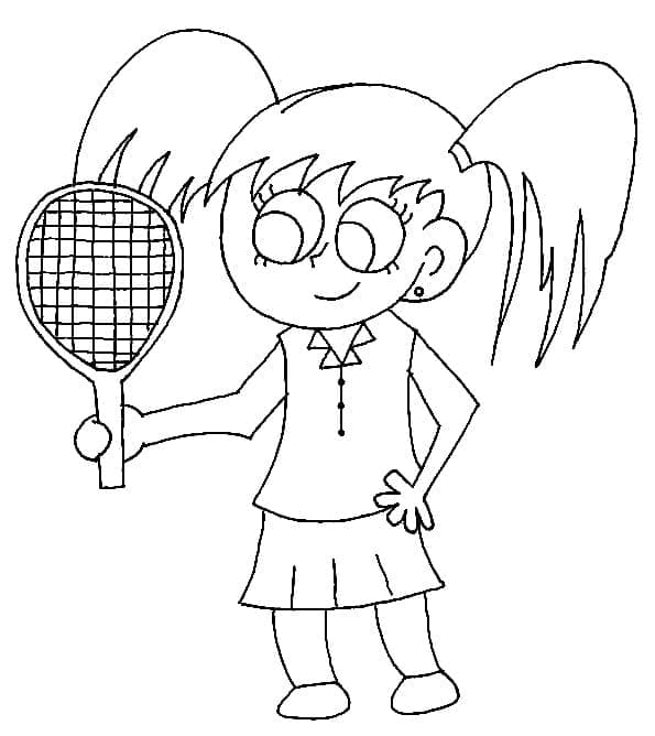 Yazdırılabilir Tenis Boyama Sayfası