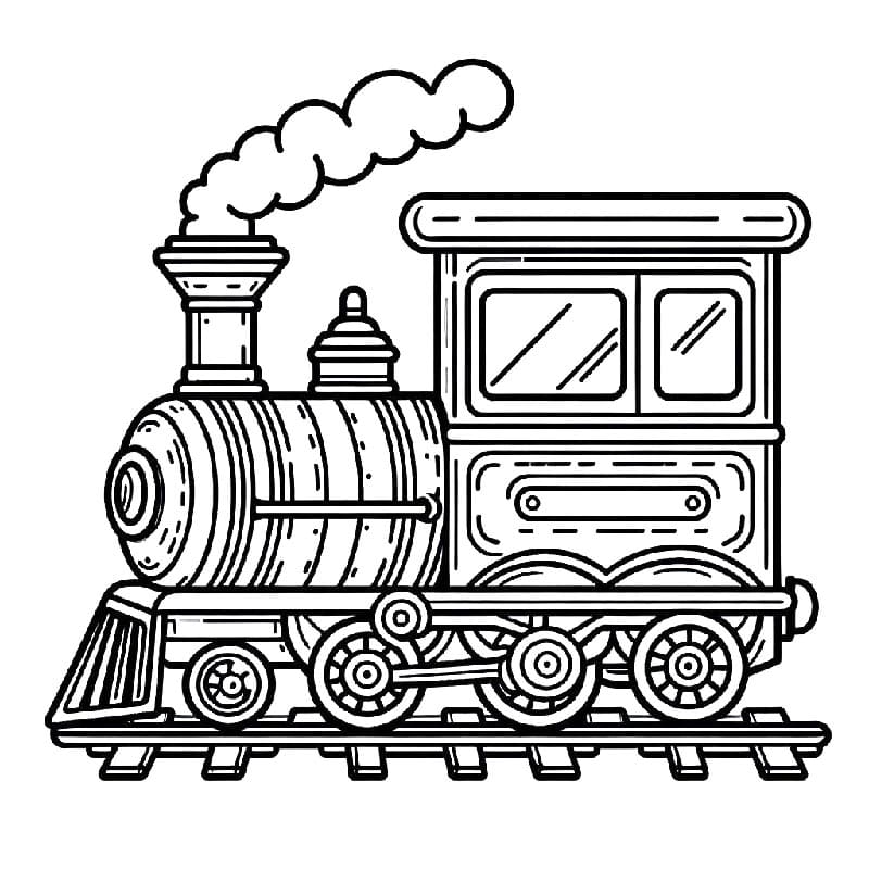 Yazdırılabilir Tren Boyama Sayfası