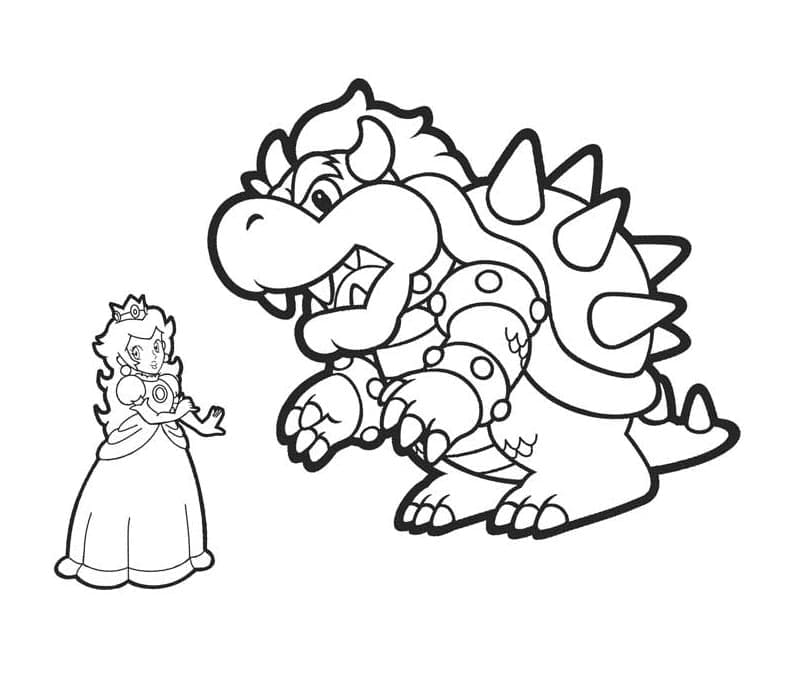 Yazdırılabilir Ücretsiz Bowser Boyama Sayfası