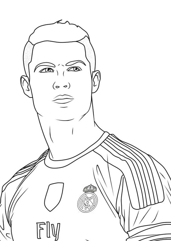 Yazdırılabilir Ücretsiz Cristiano Ronaldo Boyama Sayfası