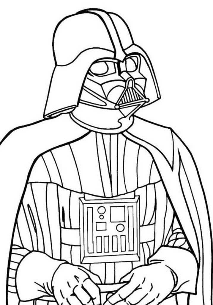 Yazdırılabilir Ücretsiz Darth Vader Boyama Sayfası
