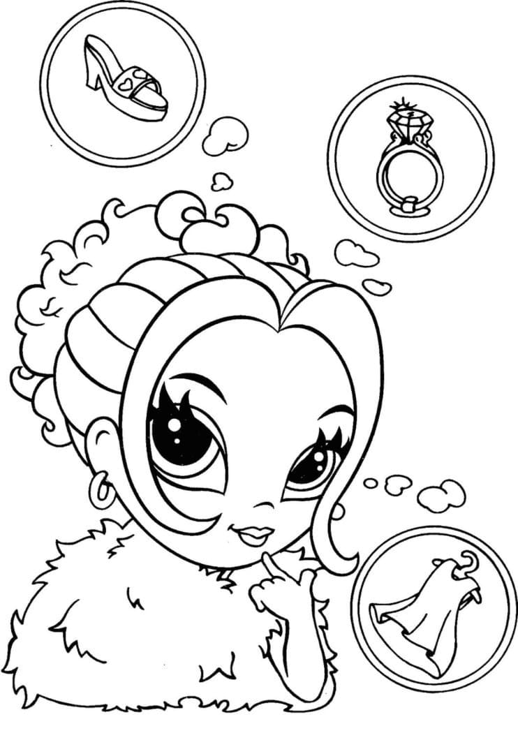 Yazdırılabilir Ücretsiz Lisa Frank Boyama Sayfası