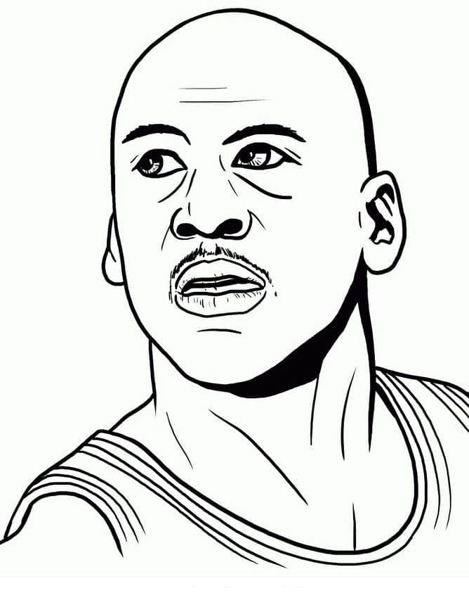 Yazdırılabilir Ücretsiz Michael Jordan Boyama Sayfası