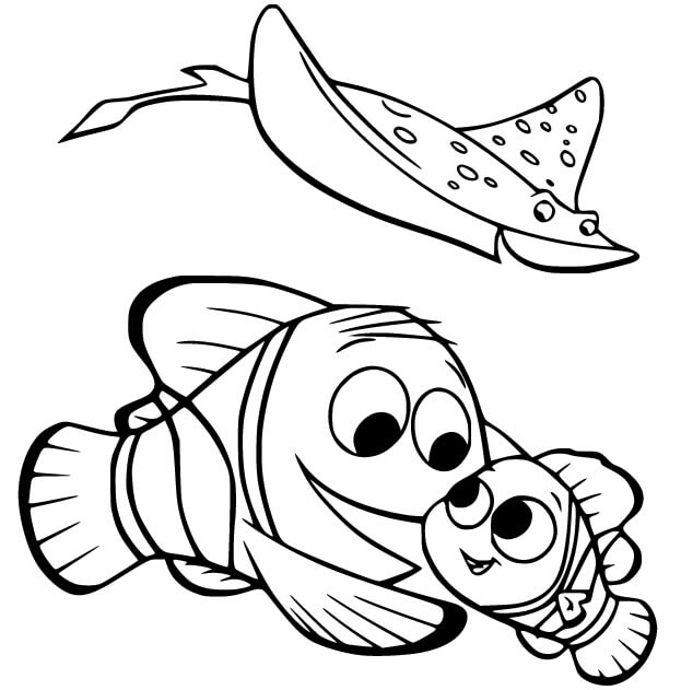 Kayıp Balık Nemo Boyama Sayfaları