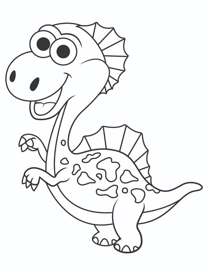 Yazdırılabilir Ücretsiz Spinosaurus Boyama Sayfası