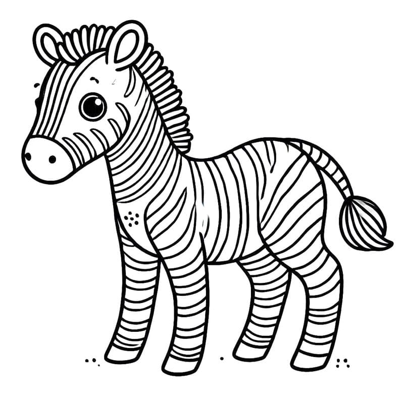 Yazdırılabilir Zebra Resmi Boyama Sayfası
