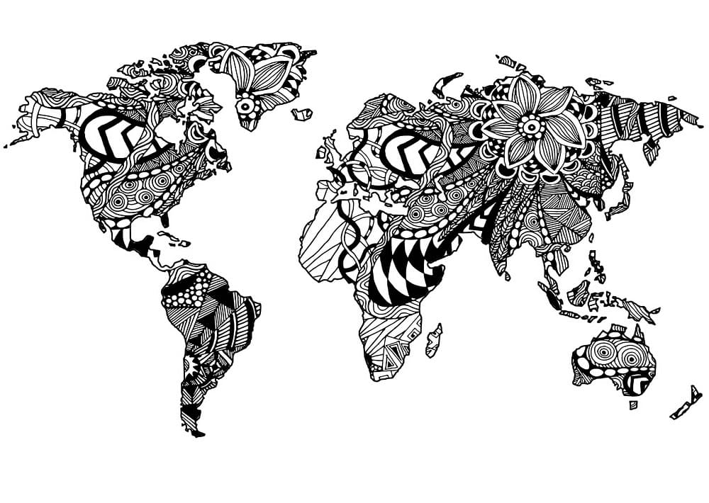 Yazdırılabilir Zentangle Resmi Boyama Sayfası
