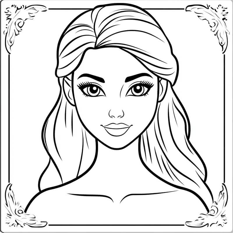 Yazdırılabilir bedava Barbie Boyama Sayfası