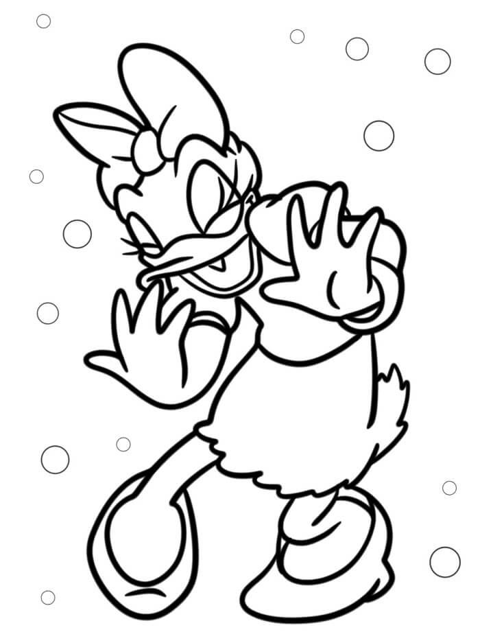 Yazdırılabilir bedava Daisy Duck Boyama Sayfası