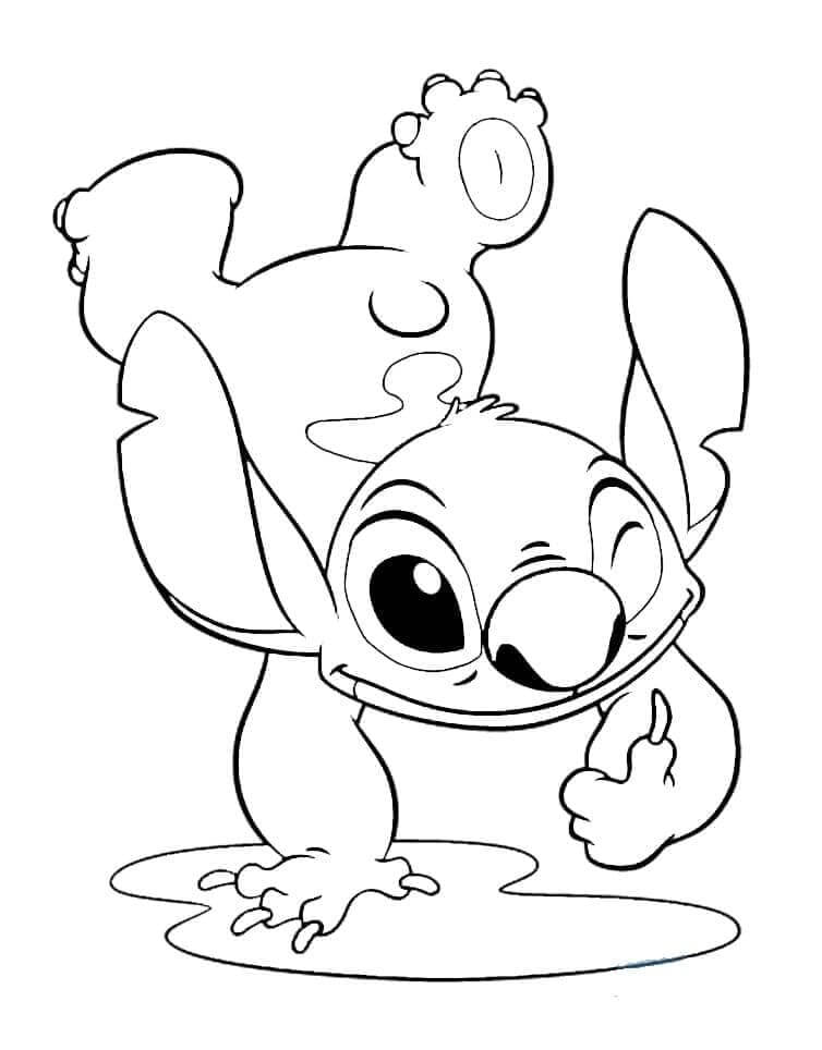 Yazdırılabilir bedava Lilo ve Stitch Boyama Sayfası