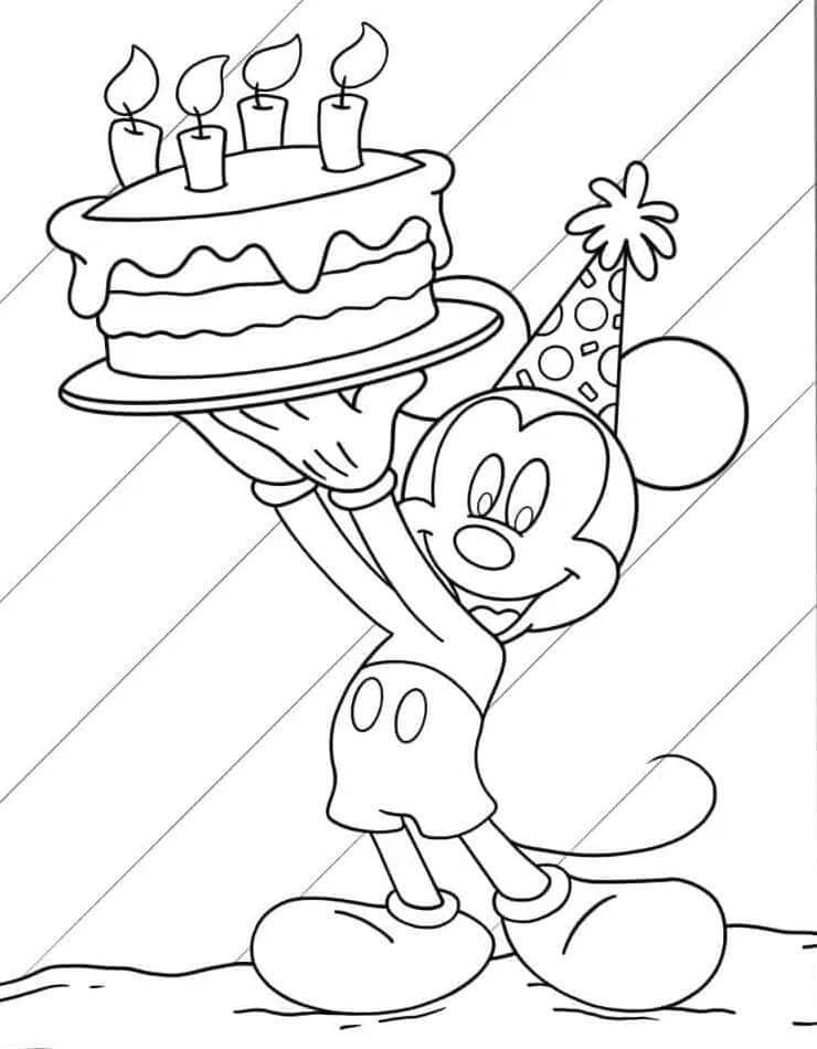 Yazdırılabilir bedava Mickey Mouse Boyama Sayfası