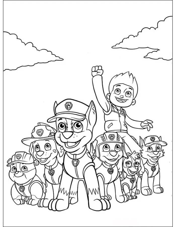 Paw Patrol Boyama Sayfaları