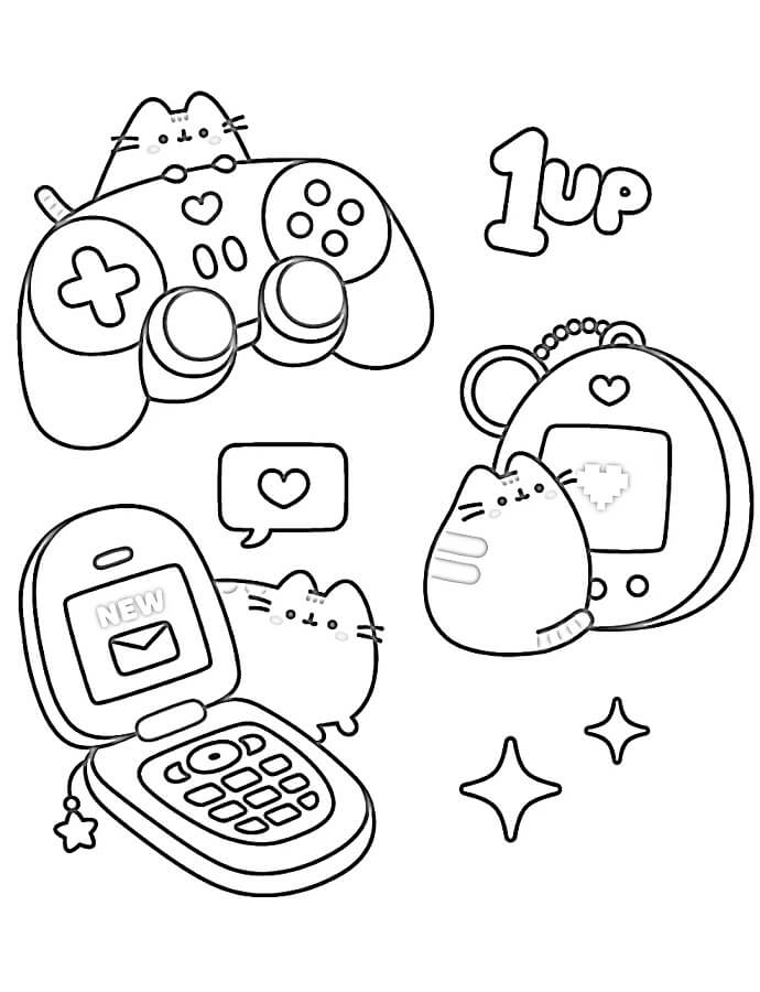 Yazdırılabilir bedava Pusheen Boyama Sayfası