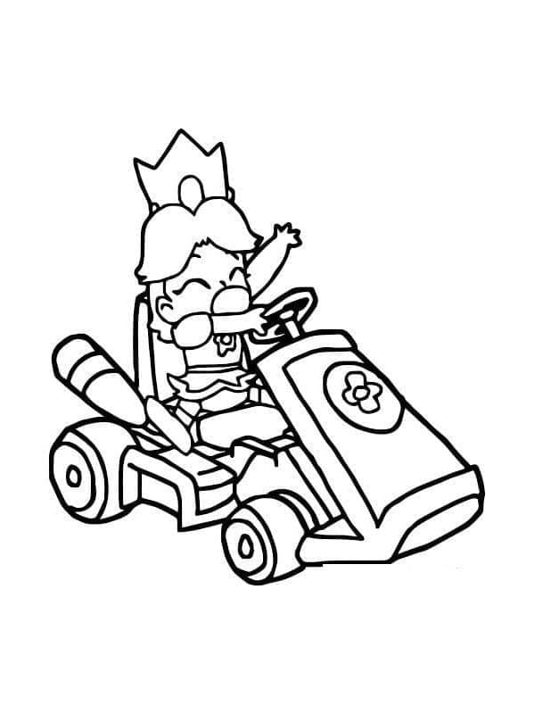 Yazdırılabilir ücretsiz Mario Kart Boyama Sayfası