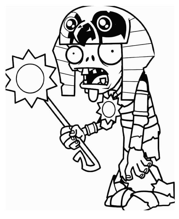 Yazdırılabilir ücretsiz Plants vs Zombies Boyama Sayfası
