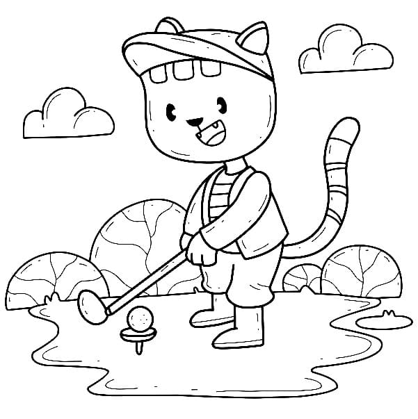 Yazdırılacak Golf Boyama Sayfası