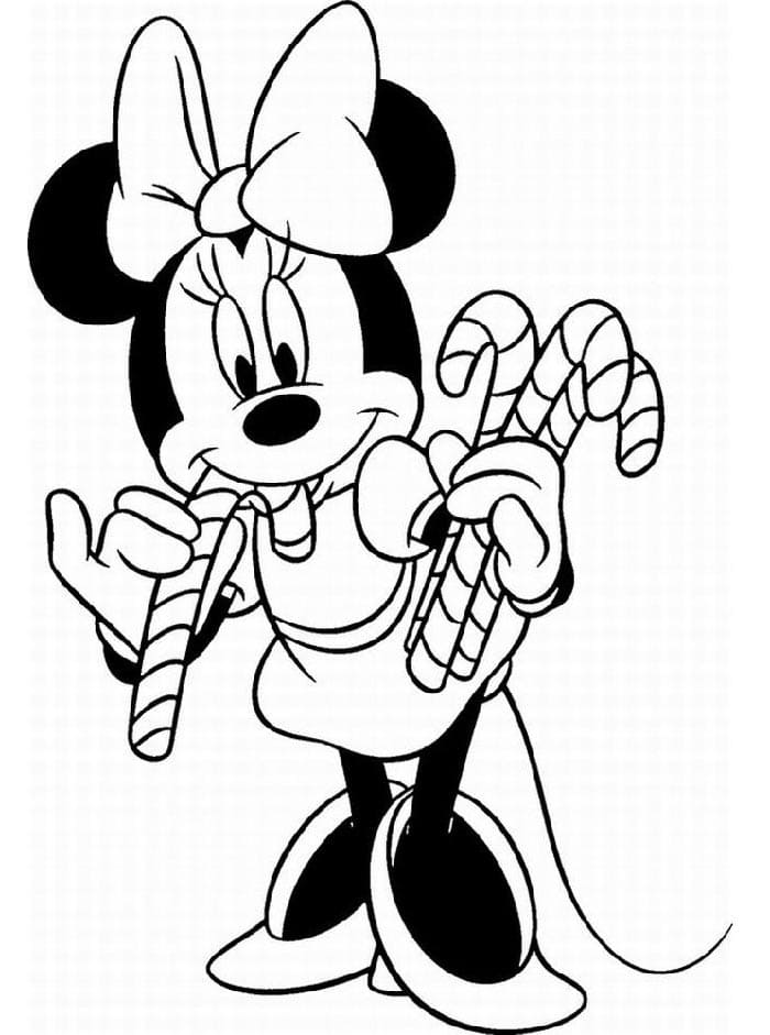 Yazdırılacak Minnie Boyama Sayfası