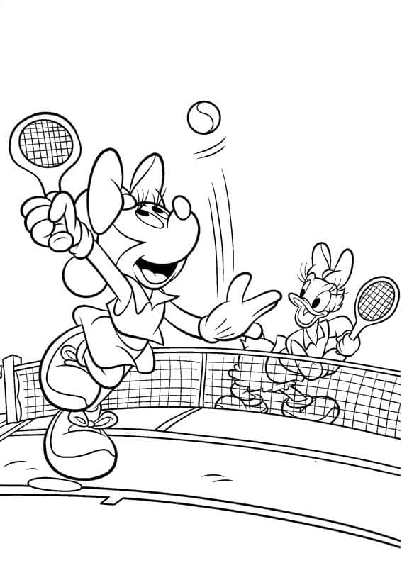 Yazdırılacak Tenis Boyama Sayfası