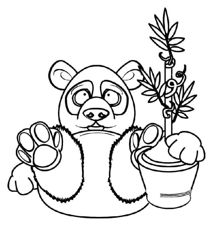 Yazdırılacak Ücretsiz Panda Boyama Sayfası