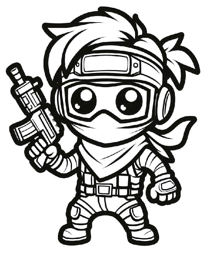 Yazdırılır Bedava Fortnite Boyama Sayfası