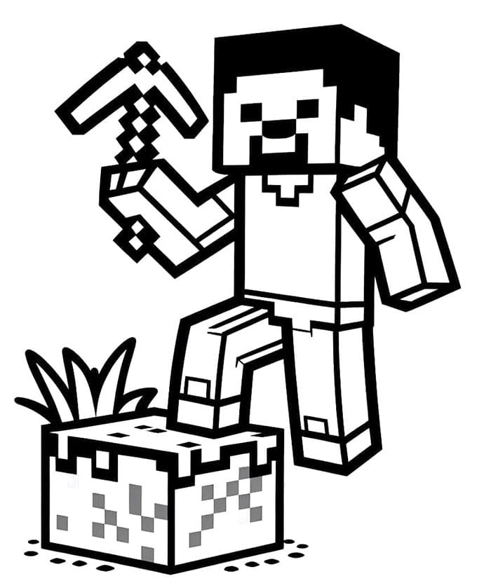 Yazdırılır Bedava Minecraft Boyama Sayfası