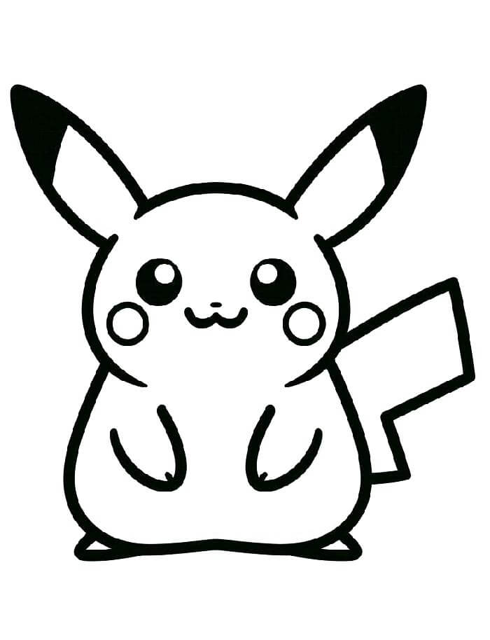 Yazdırılır Bedava Pikachu Boyama Sayfası