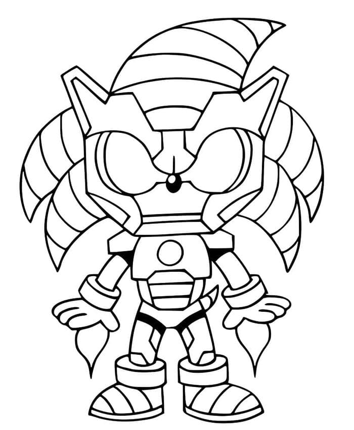 Yazdırılır Bedava Sonic Boyama Sayfası