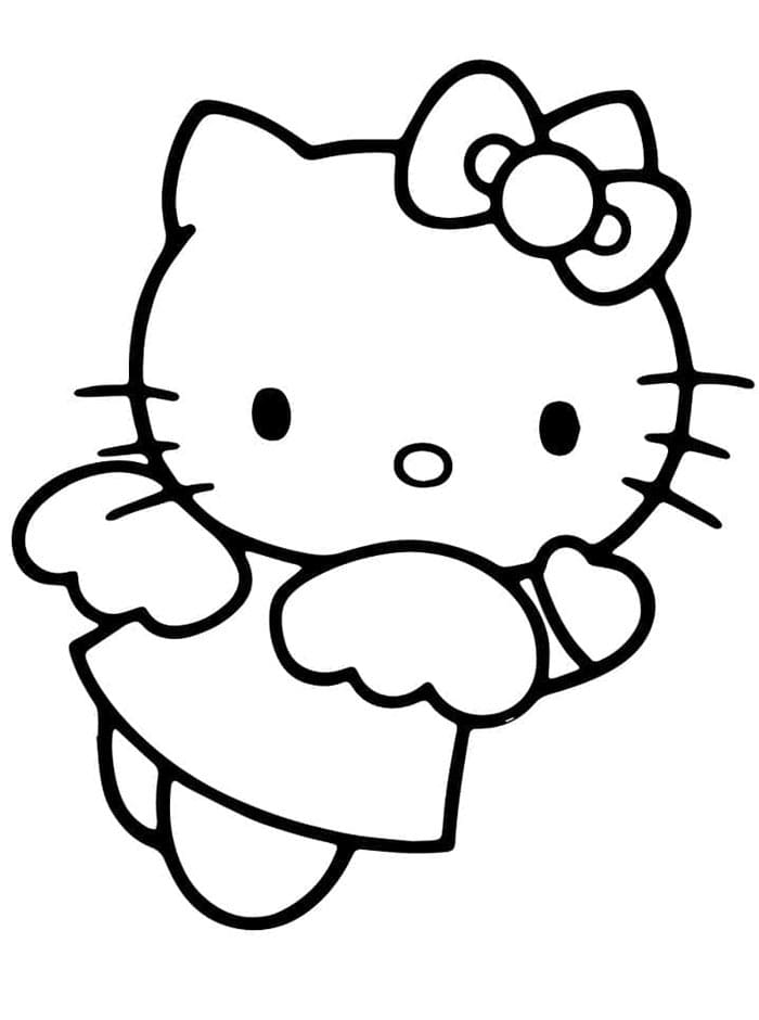 Yazdırılır Hello Kitty Boyama Sayfası