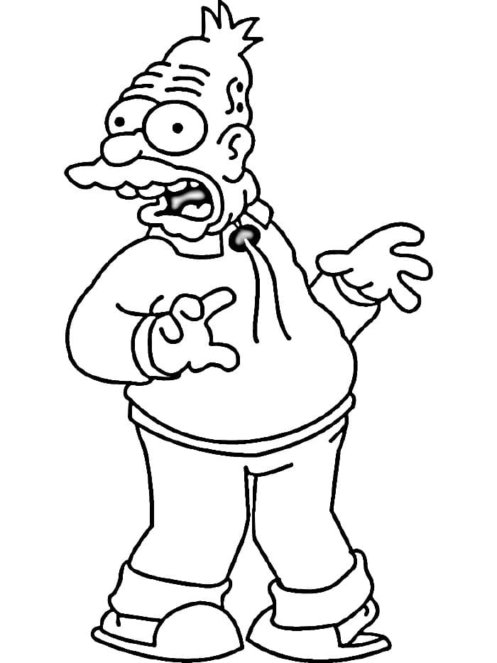 Yazdırılır Simpsonlar resmi Boyama Sayfası