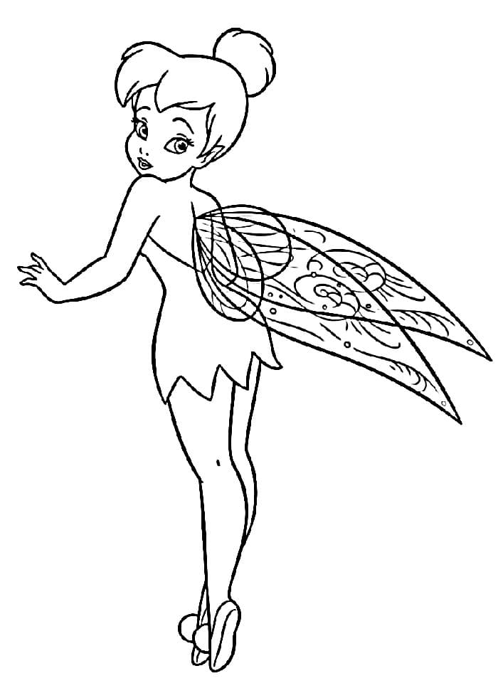 Yazdırılır Tinkerbell Boyama Sayfası