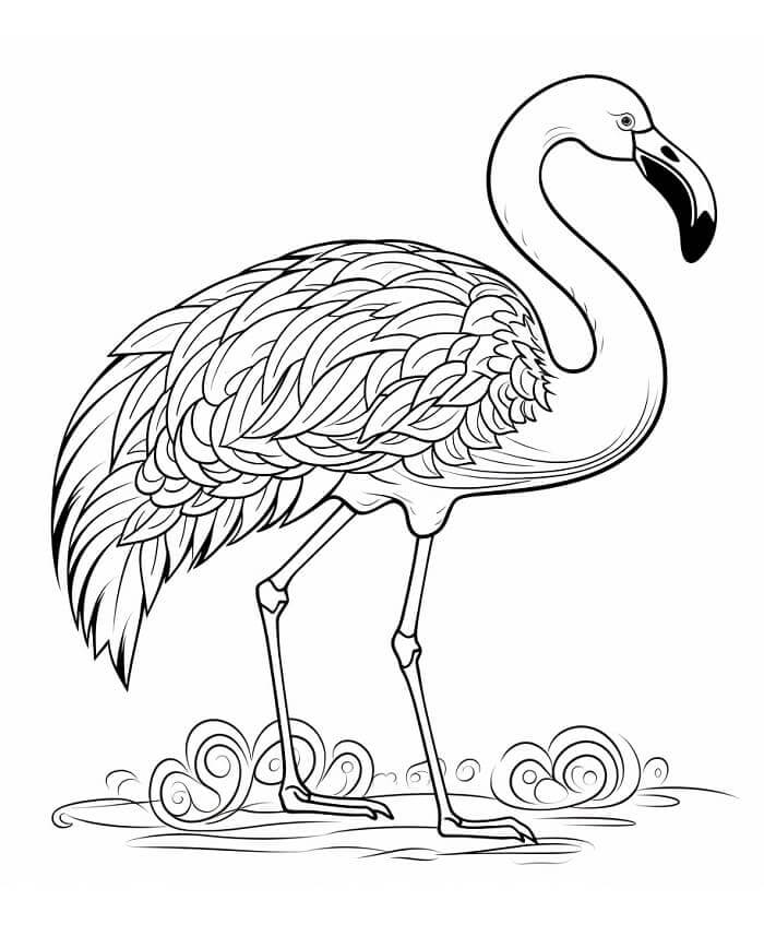 Yazdırılır bedava Flamingo Boyama Sayfası