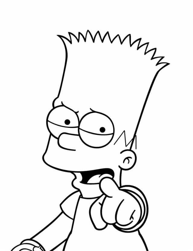 Yazdırılır bedava Simpsonlar Boyama Sayfası