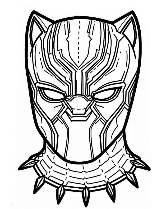 Yazdırmalık Black Panther Görseli Boyama Sayfası