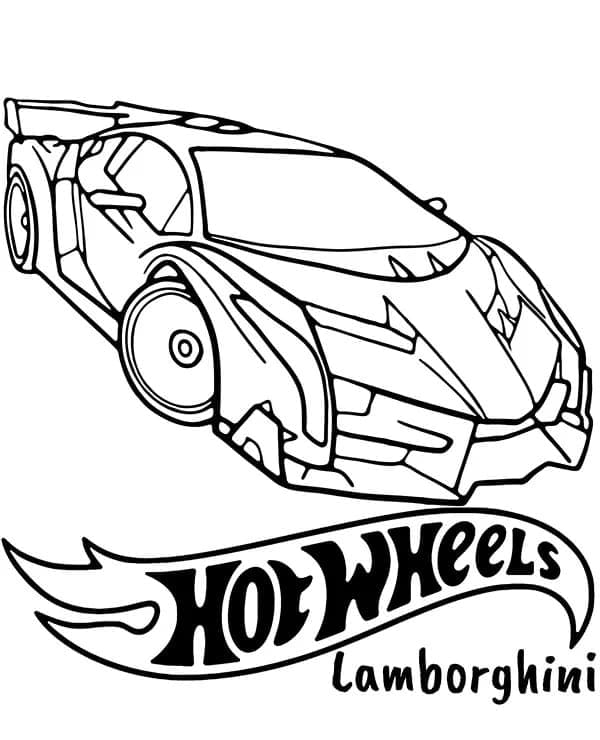 Yazdırmalık Hot Wheels resmi Boyama Sayfası