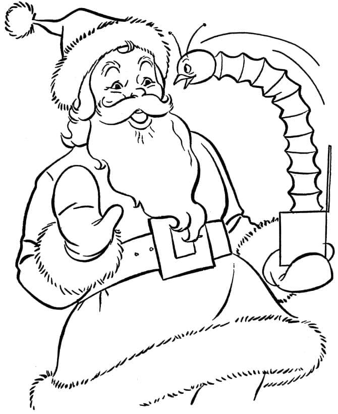Yazdırmaya uygun Noel Baba görseli Boyama Sayfası