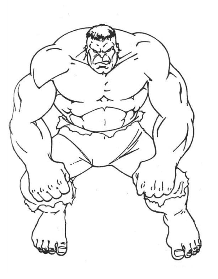 Yenilmezler’den Hulk Boyama Sayfası