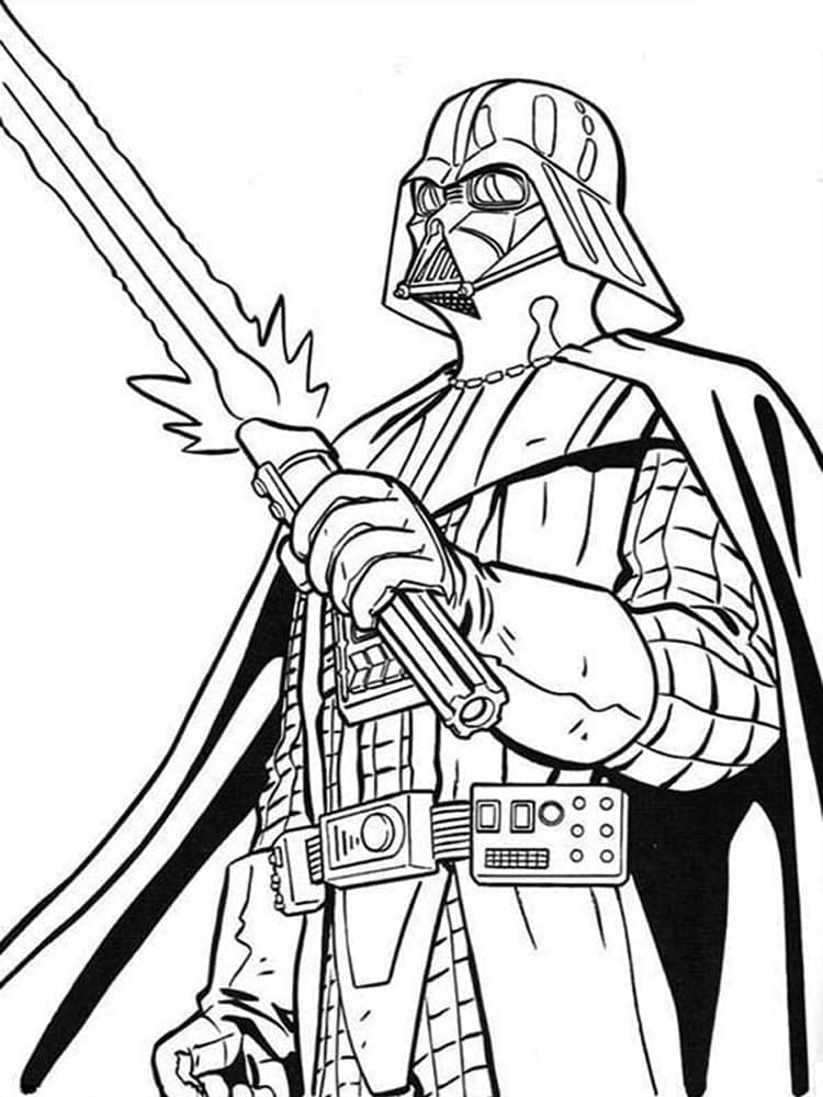 Yıldız Savaşları Darth Vader Boyama Sayfası