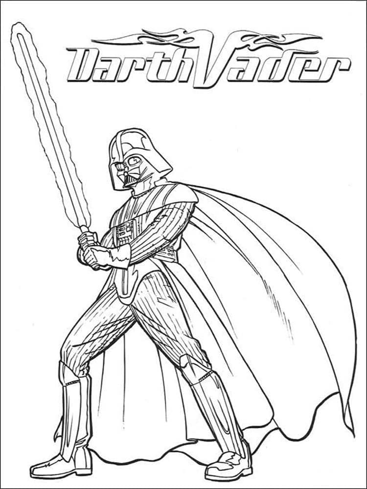 Yıldız Savaşları’ndan Darth Vader Boyama Sayfası