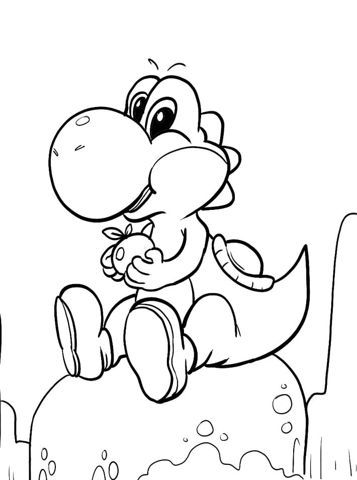Yoshi Baskı Sayfası Boyama Sayfası