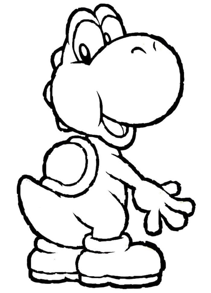 Yoshi Boyama Kağıdı Boyama Sayfası