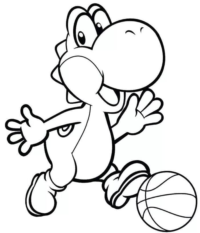 Yoshi Ücretsiz Çizim Boyama Sayfası
