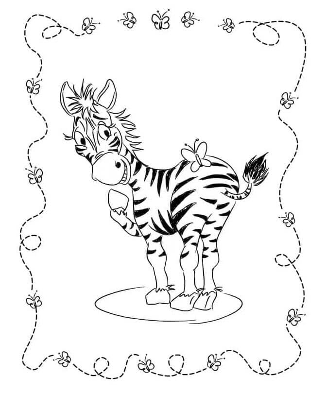 Zebra (16) Boyama Sayfası