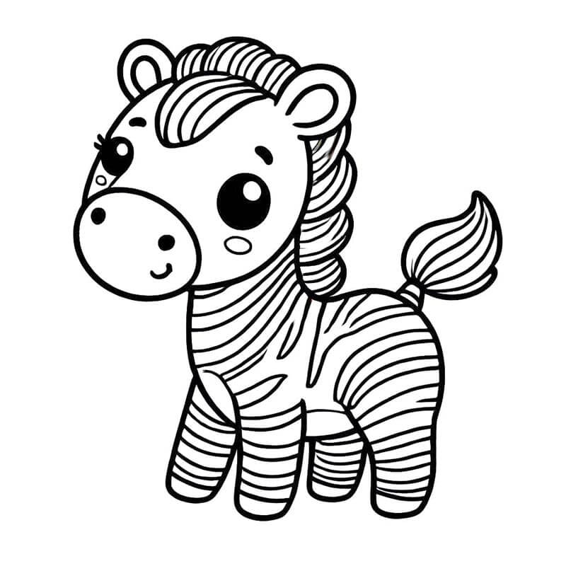 Zebra (3) Boyama Sayfası