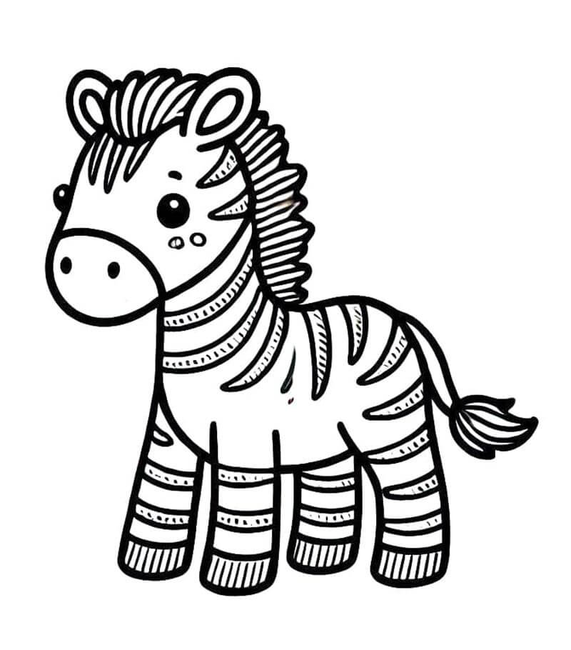 Zebra (4) Boyama Sayfası