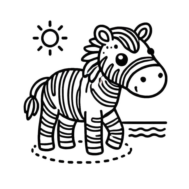 Zebra (9) Boyama Sayfası