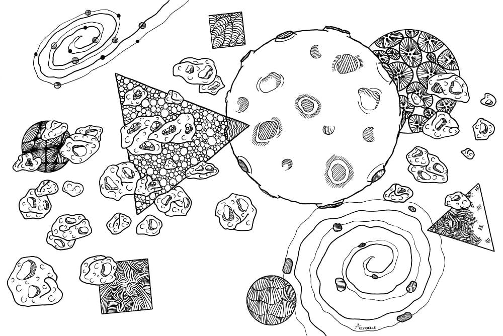 Zentangle (2) Boyama Sayfası