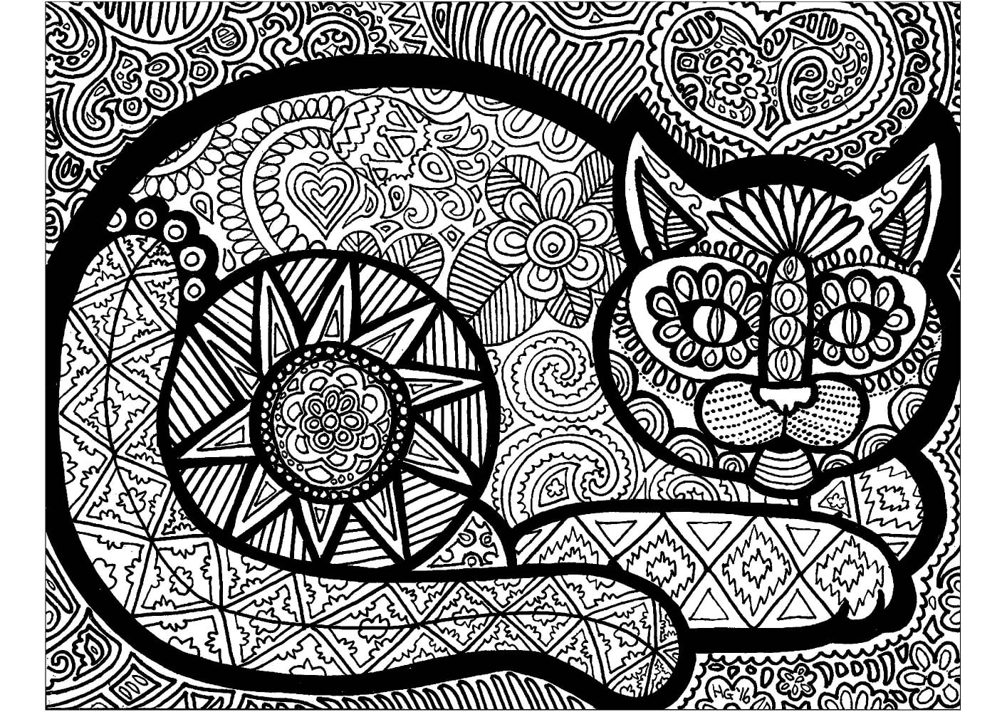 Zentangle Çizim Yazdır Boyama Sayfası