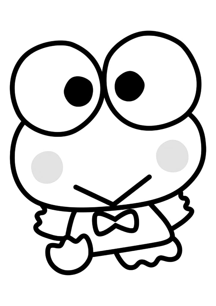 1 Yaş Çocuklar İçin Keroppi boyama sayfası